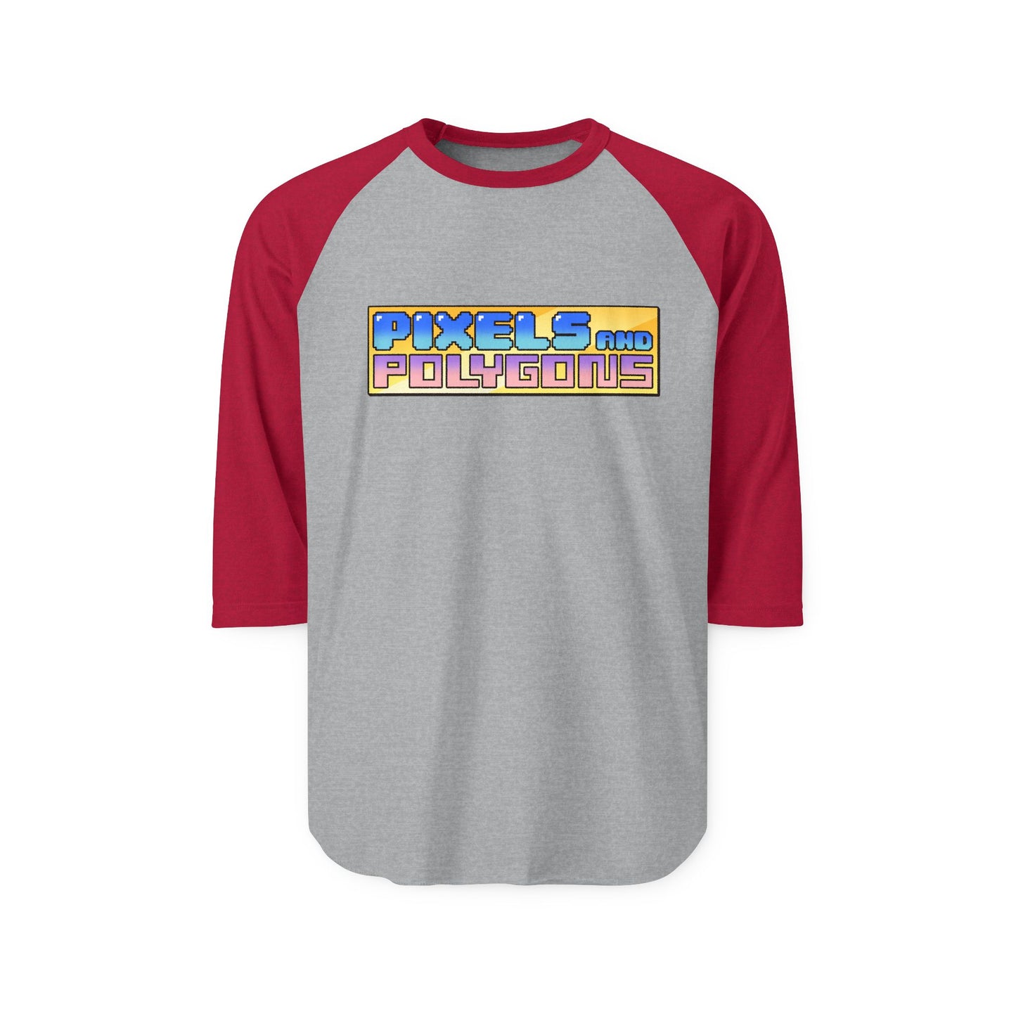 Pixels and Polygons Logo Unisex Three-Quarter Sleeve Raglan Shirt