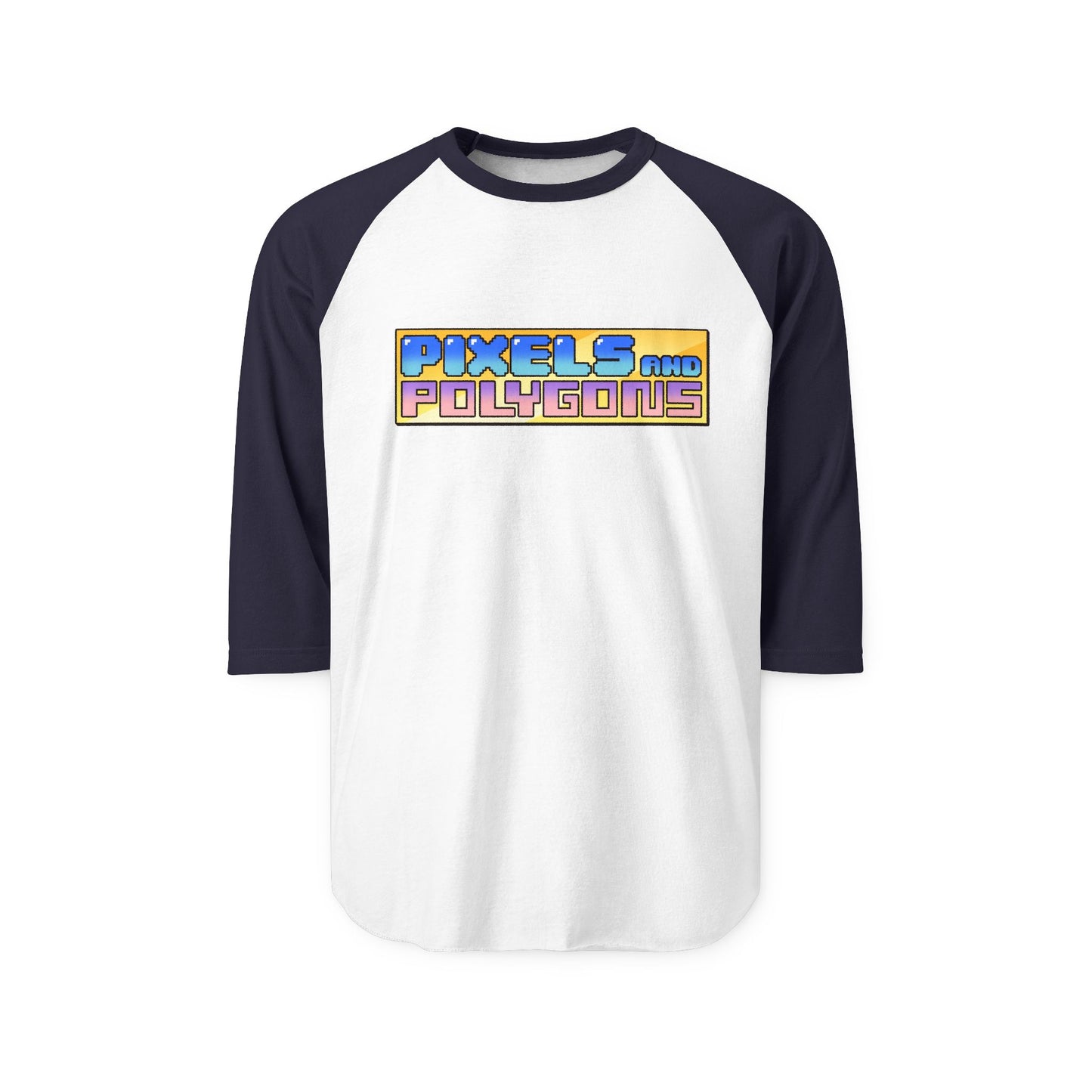 Pixels and Polygons Logo Unisex Three-Quarter Sleeve Raglan Shirt