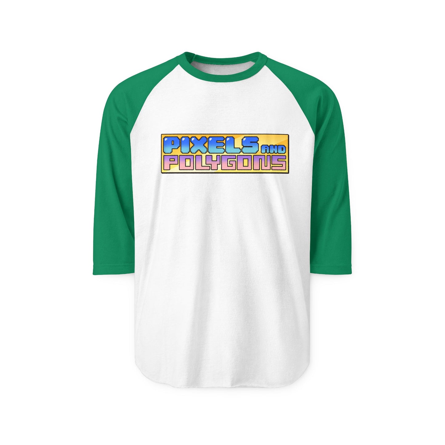 Pixels and Polygons Logo Unisex Three-Quarter Sleeve Raglan Shirt