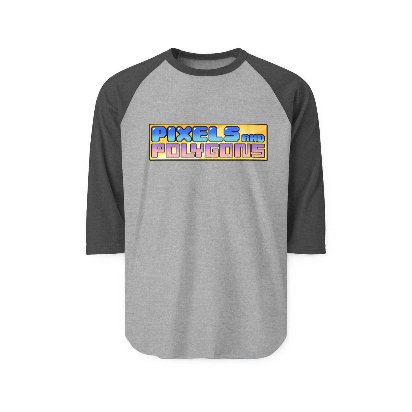 Pixels and Polygons Logo Unisex Three-Quarter Sleeve Raglan Shirt