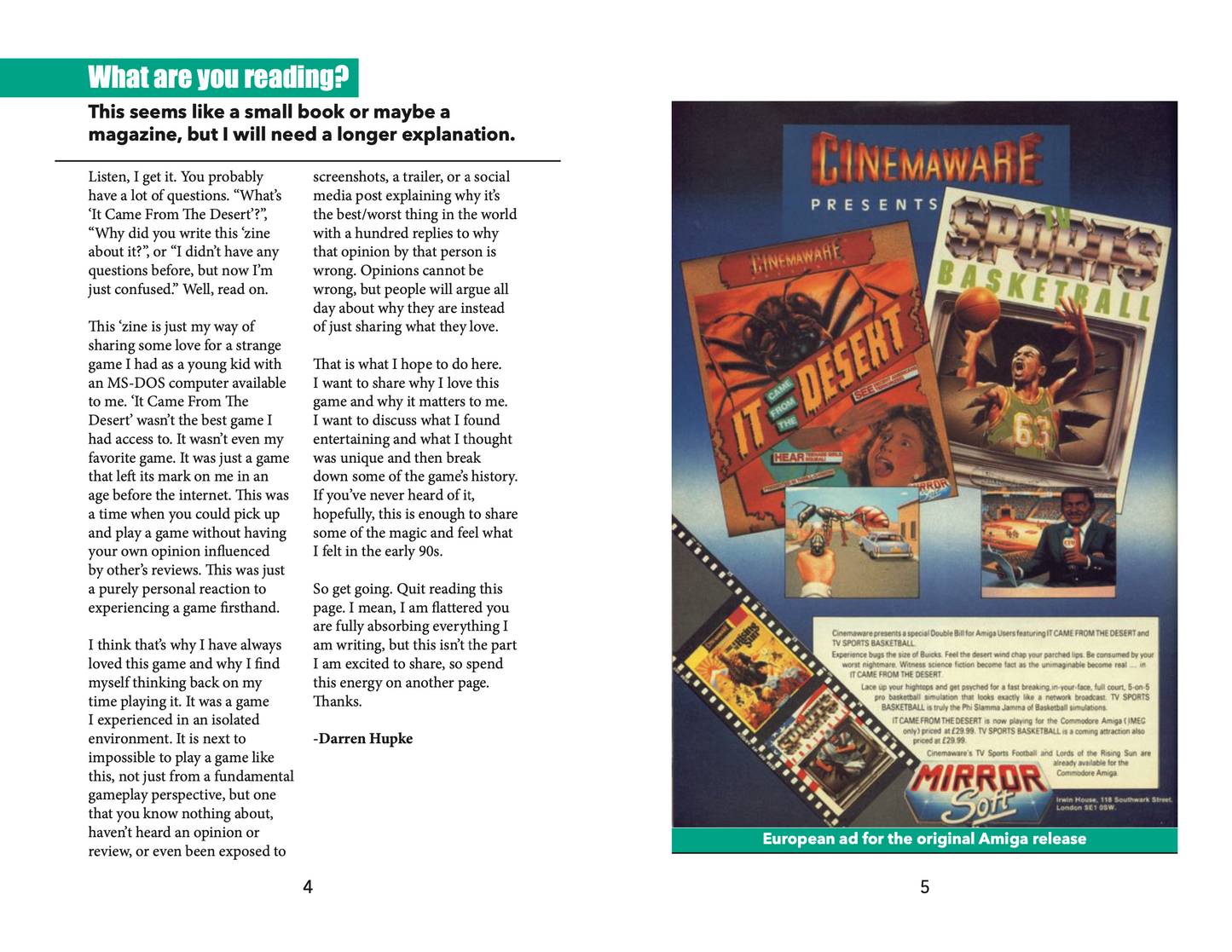 Retro Game Zine - It Came from the Desert