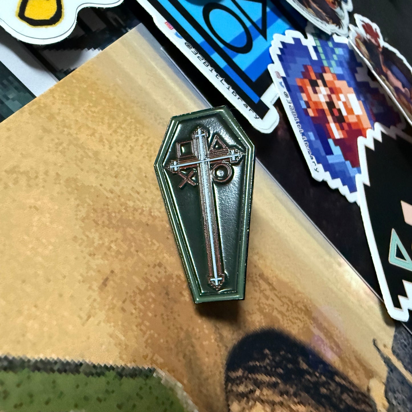 32 Bit Coffin - Enamel Pin