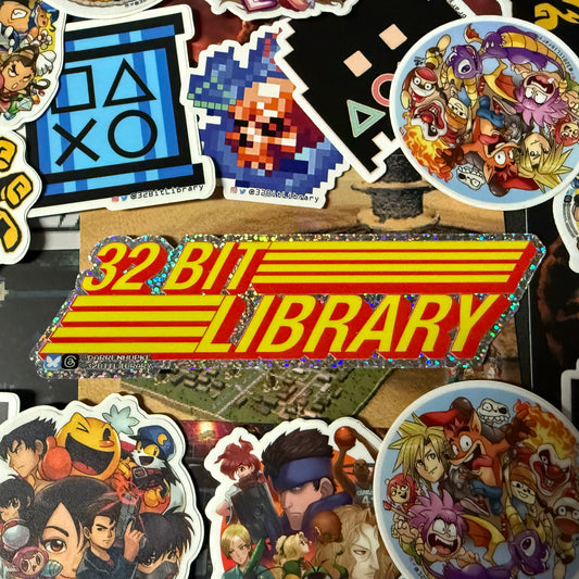 32 Bit Library Retro Die Cut Sticker