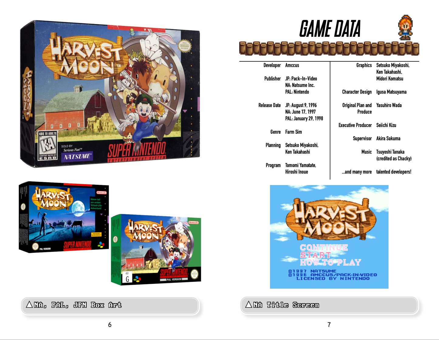 Retro Game Zine - Harvest Moon