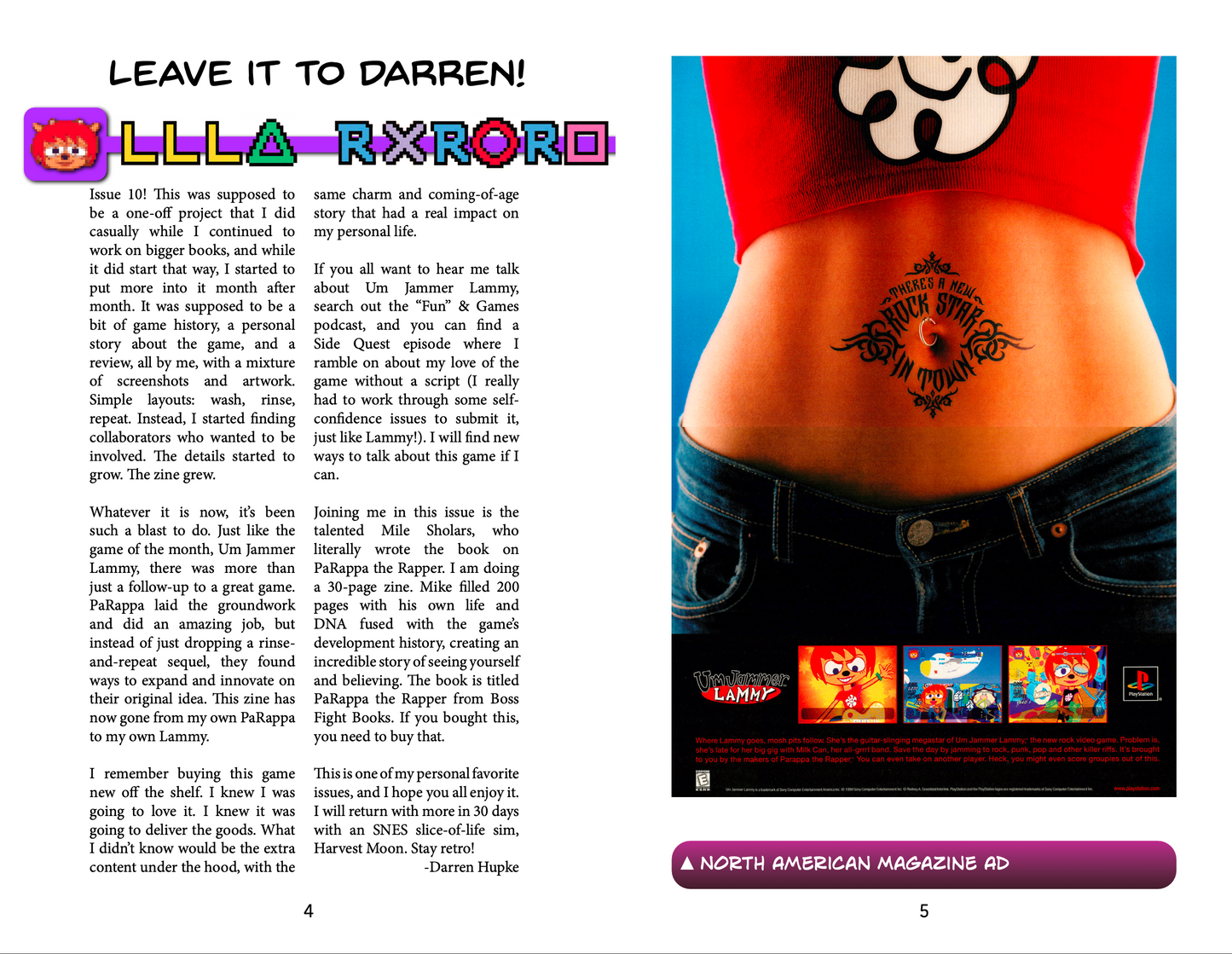 Retro Game Zine - Um Jammer Lammy