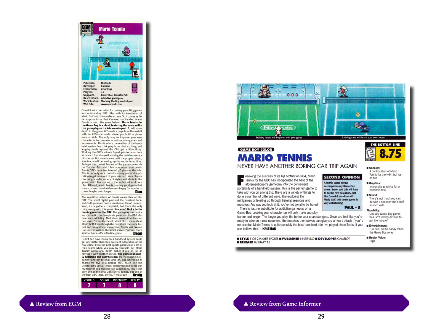Retro Game Zine - Mario Tennis (GBC)